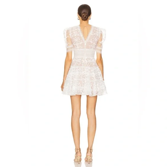 Megan Mini Dress in White - Picture 3 of 3